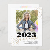 Budget Afstuderen Gold Stippen Foto Afstuderen (Voorkant / Achterkant)