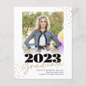 Budget Afstuderen Gold Stippen Foto Afstuderen (Voorkant)