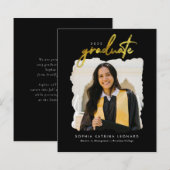 Budget Afstuderen het Afstuderen van de gouden Fot (Voorkant / Achterkant)