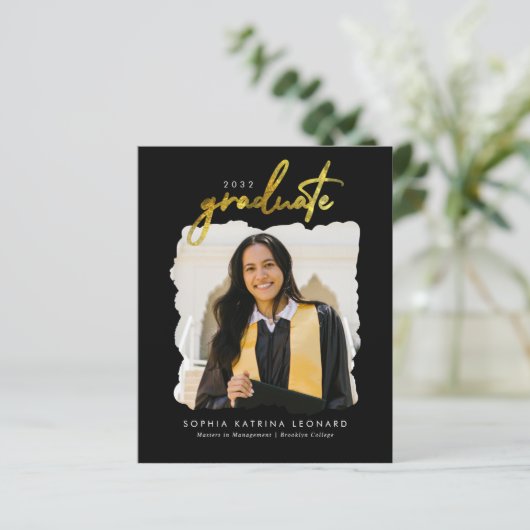 Budget Afstuderen het Afstuderen van de gouden Fot (Staand voorkant)