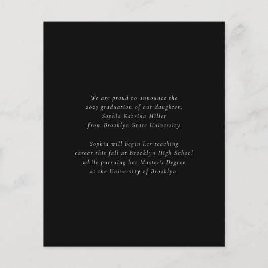 Budget Afstuderen het Afstuderen van de gouden Fot (Achterkant)