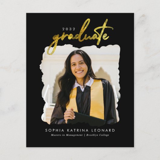 Budget Afstuderen het Afstuderen van de gouden Fot (Voorkant)