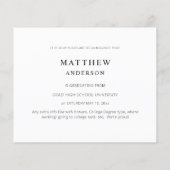 Budget Afstuderen Modern Stijlvol 4 Foto Announ 2 (Achterkant)