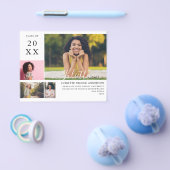 Budget Afstuderen Modern Stijlvol 4 Foto Announcem Flyer (Enkel)