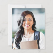 Budget Afstuderen Paarse Agaat Plum Foto Uitnodige (Achterkant)