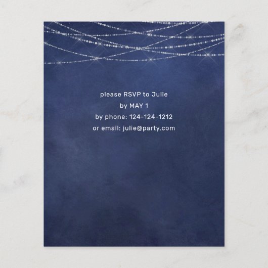 Budget Afstuderen Pet Chalkboard Partij Blauw (Achterkant)