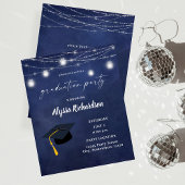 Budget Afstuderen Pet Chalkboard Partij Blauw