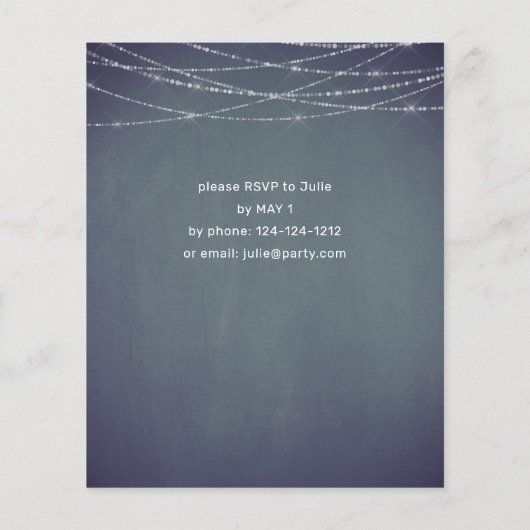 Budget Afstuderen Pet Chalkboard Partij Blauwe Gra Flyer (Achterkant)