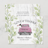 Budget Afstuderen roze Bedankt van de trustliefde (Voorkant / Achterkant)