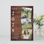 Budget Afstuderen Rustic 3 Foto aankondiging (Staand voorkant)