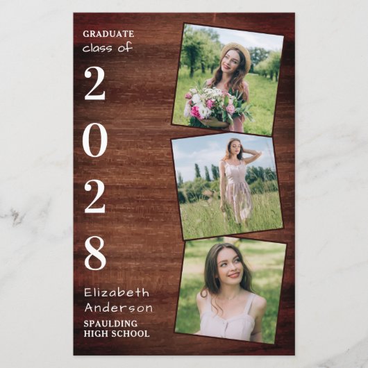 Budget Afstuderen Rustic 3 Foto aankondiging (Voorkant)