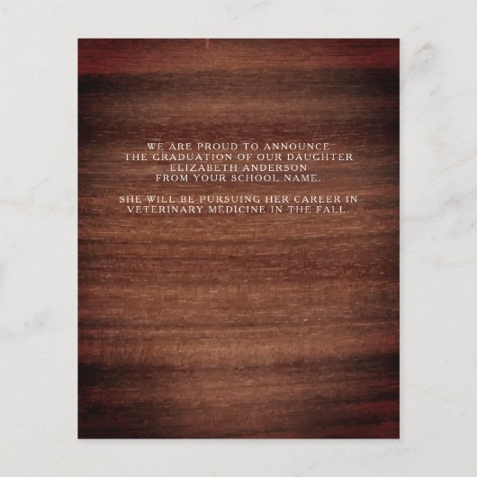 Budget Afstuderen Rustic 3 Foto aankondiging (Achterkant)