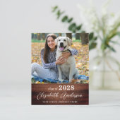 Budget Afstuderen Rustiek Eenvoudige foto-uitnodig (Staand voorkant)