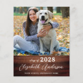 Budget Afstuderen Rustiek Eenvoudige foto-uitnodig (Voorkant)