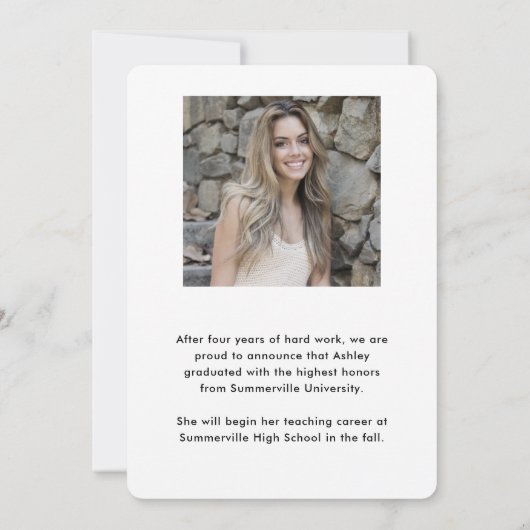 Budget Afstuderen Script 2-fotokaart Afstuderen Kaart (Achterkant)