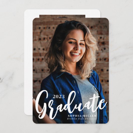 Budget Afstuderen Script 2-fotokaart Afstuderen Notitiekaartje (Voorkant / Achterkant)