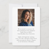 Budget Afstuderen Script 2-fotokaart Afstuderen Notitiekaartje (Achterkant)