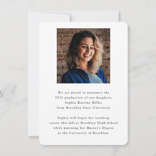 Budget Afstuderen Script 2-fotokaart Afstuderen Notitiekaartje (Achterkant)