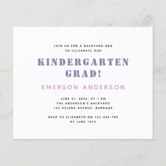 BUDGET Afstuderen Uitnodiging | Foto regenboog (Achterkant)