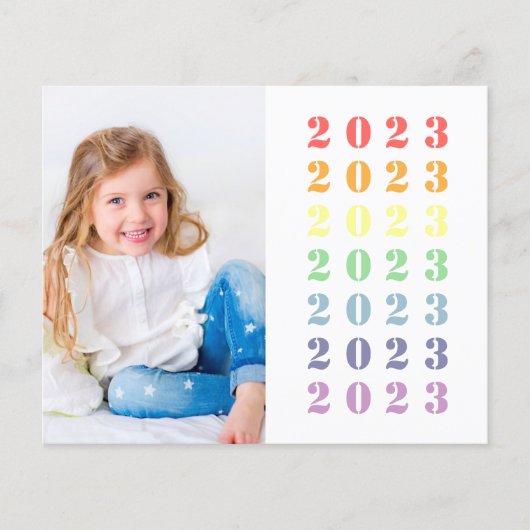 BUDGET Afstuderen Uitnodiging | Foto regenboog (Voorkant)