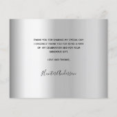 Budget afstuderen zilver foto bedankt (Achterkant)