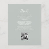Budget Agaat Blush Sage Groene QR Code Trouwen (Achterkant)