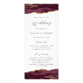 Budget Agaat Bourgondië Goud Trouwprogramma Reclamekaart (Voorkant)