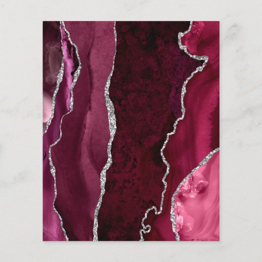 Budget Agaat Bourgondië Zilver Script Bewaar de da (Achterkant)