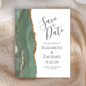 Budget Agaat Sage Green Gold Save the Date