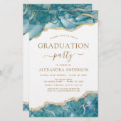 Budget Agate Afstuderen 2022 Blauwgroen Gold Blue (Voorkant / Achterkant)