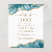 Budget Agate Afstuderen 2022 Blauwgroen Gold Blue Flyer (Voorkant)