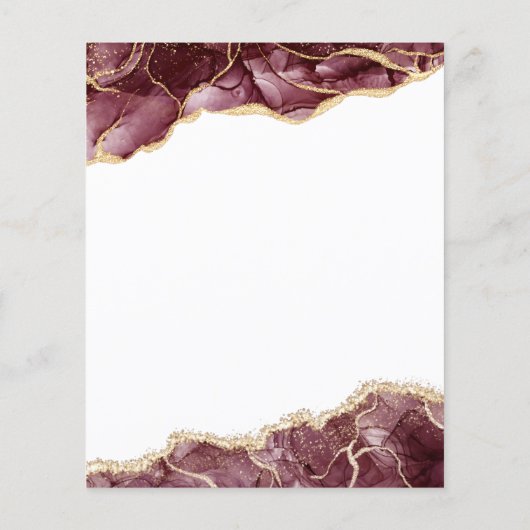 Budget Agate Afstuderen 2022 Burgundy Gold Flyer (Achterkant)