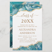 Budget Agate Afstuderen 2023 Blauwgroen Gold Blue (Voorkant / Achterkant)