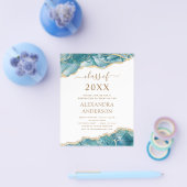Budget Agate Afstuderen 2023 Blauwgroen Gold Blue Flyer (Enkel)