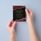 Budget Agate Afstuderen 2023 Burgundy Gold Flyer (Hand)