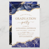 Budget Agate Afstuderen 2023 Navy Blue Gold (Voorkant / Achterkant)