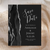 Budget Agate Black Silver Dark Save the Date