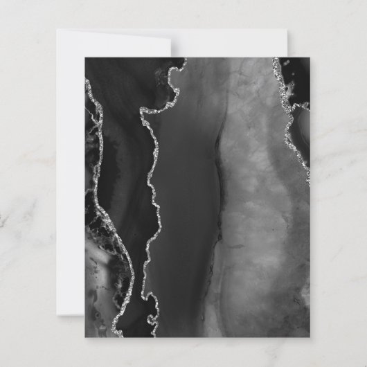 Budget Agate Black Silver Dark Save the Date (Achterkant)