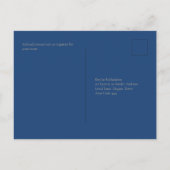 Budget Agate Blau Gouden Trouw Uitnodiging QR Code (Achterkant)