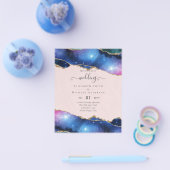 BUDGET AGATE Blauw Paars Roze Goud Huwelijks UITNO Flyer (Enkel)
