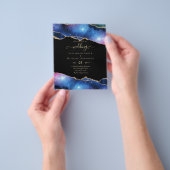 BUDGET AGATE Blauw Paars Roze Goud Huwelijks UITNO Flyer (Hand)