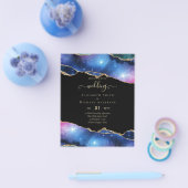 BUDGET AGATE Blauw Paars Roze Goud Huwelijks UITNO Flyer (Enkel)