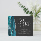 Budget Agate Blauwgroen Blue Silver Dark Save the  (Staand voorkant)