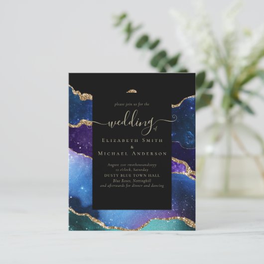 BUDGET AGATE Blue Paars Gold Weduwbudget (Staand voorkant)