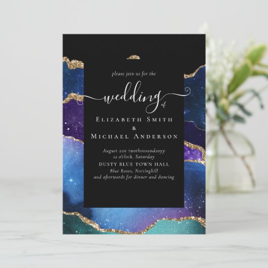 BUDGET AGATE Blue Paars Gold Weduwbudget (Staand voorkant)