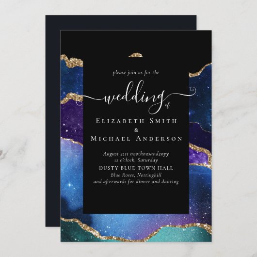 BUDGET AGATE Blue Paars Gold Weduwbudget (Voorkant / Achterkant)