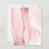 Budget Agate Blush Sage Green Wedding Uitnodiging (Achterkant)