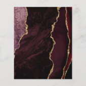 Budget Agate Bourgondië Goud Schrift Save the Date (Achterkant)