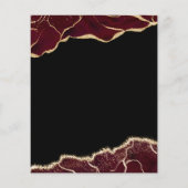 Budget Agate Burgundy Gold Brunch & Bubble Flyer (Achterkant)