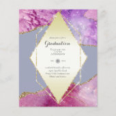 BUDGET Agate EINDEJAARSFEEST Uitnodigingen Glitter (Voorkant)